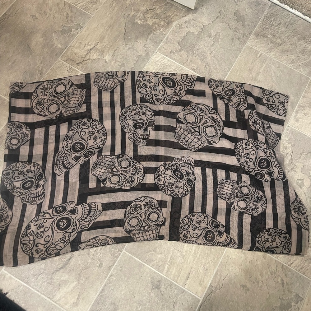 Skull Patterned Scarf